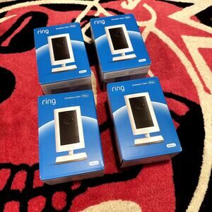 Ring Outdoor Camera Plus – Battery – 2K Video with Ring Vision – Set of 4
